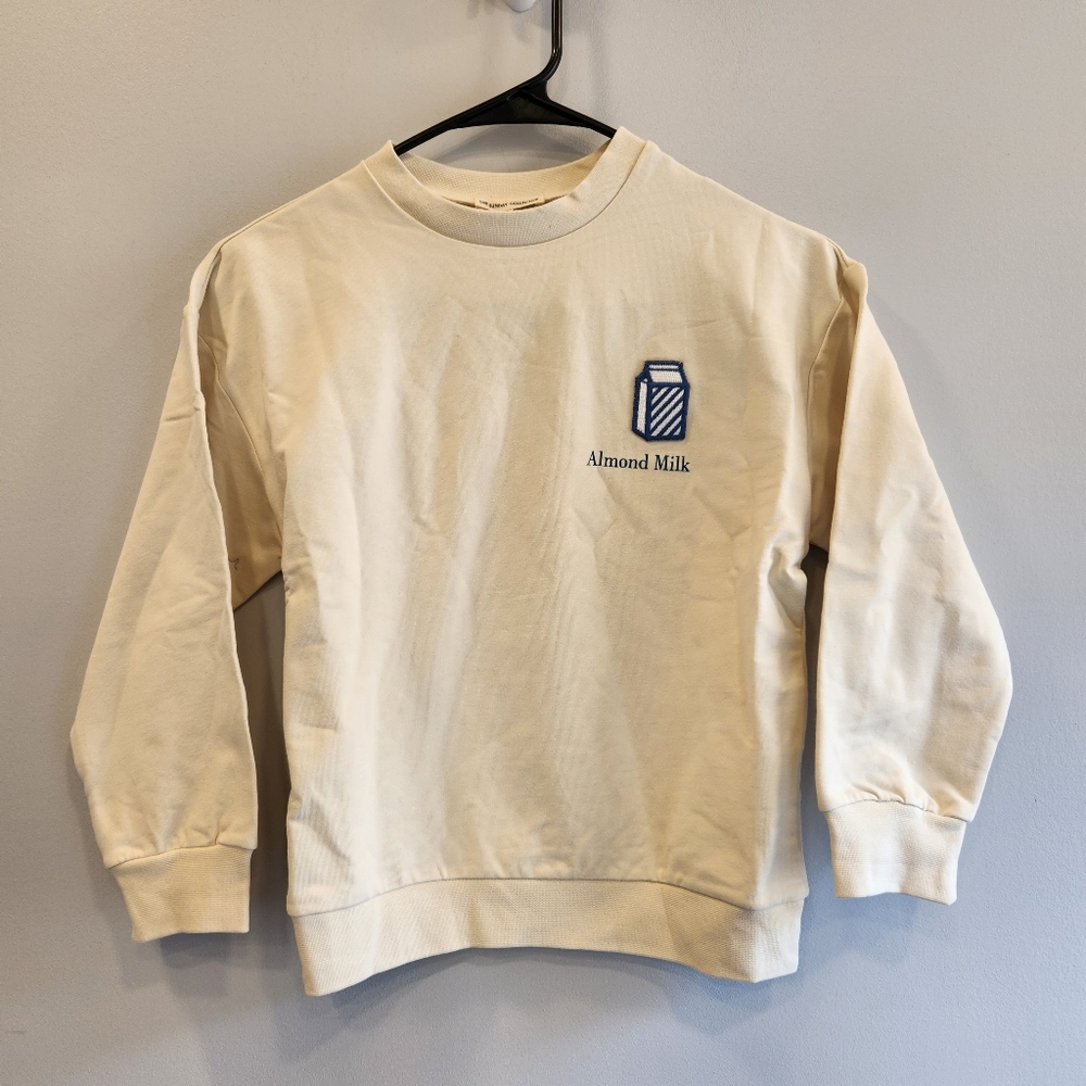 The Sunday Collective NWT Kids Cotton Sweatshirt Almond Milk